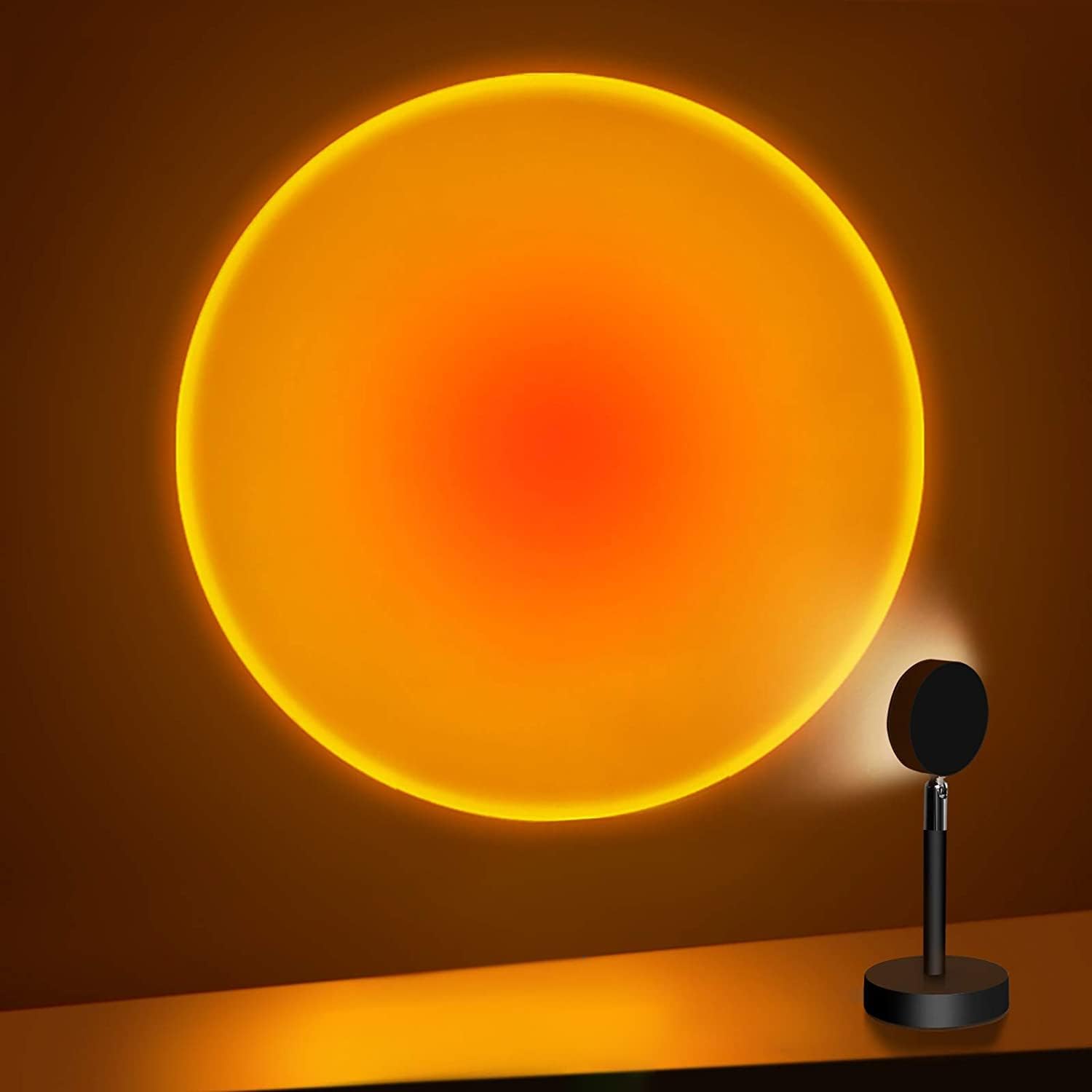 Sunset Lamp Projector: USB, 180° Rotation, Perfect for Bedroom, Photography